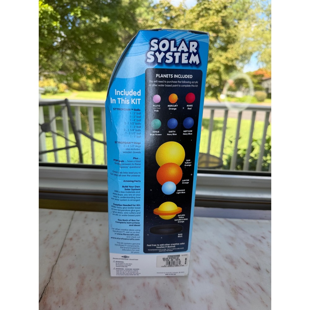 Solar System Model Kit Styrofoam Planets Science Project - Picture 2 of 3